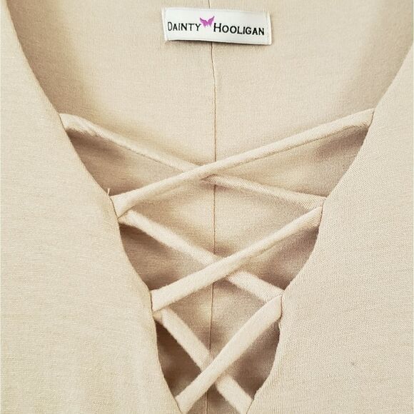 Dainty Hooligan Cream Tunic Top/Dress Sz M - Picture 4 of 4